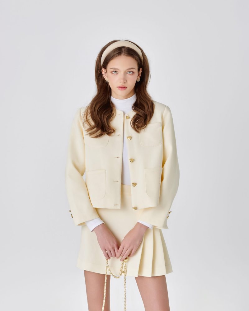 ROSALIE jacket and half-pleated skirt