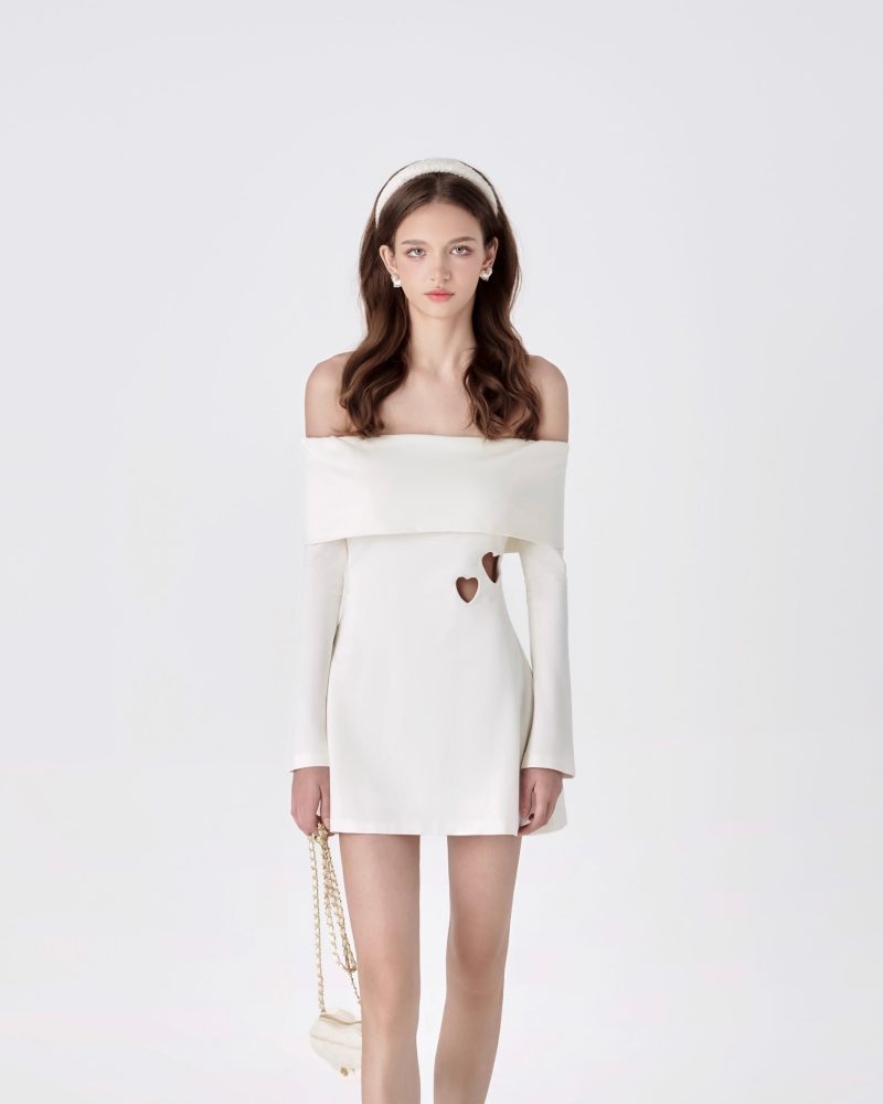 CALLA heart cut-out dress